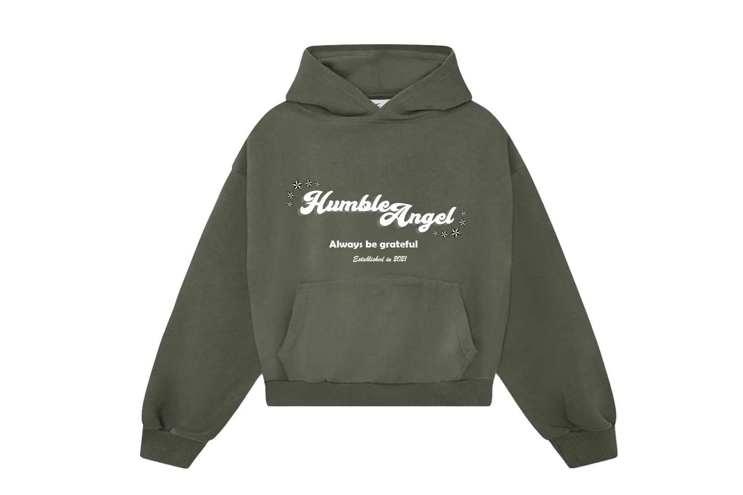 Humble Angel Navy Green Hoodie