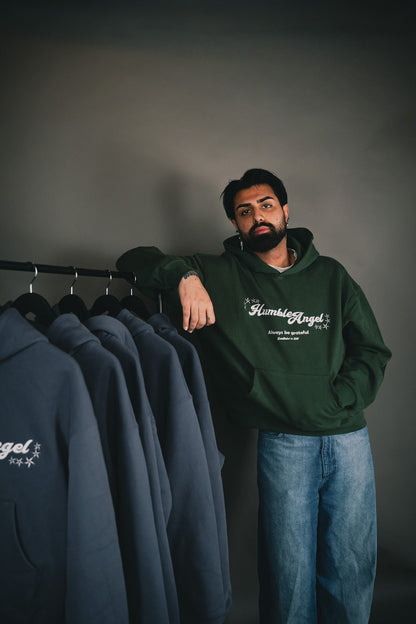 Humble Angel Navy Green Hoodie