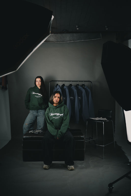 Humble Angel Navy Green Hoodie
